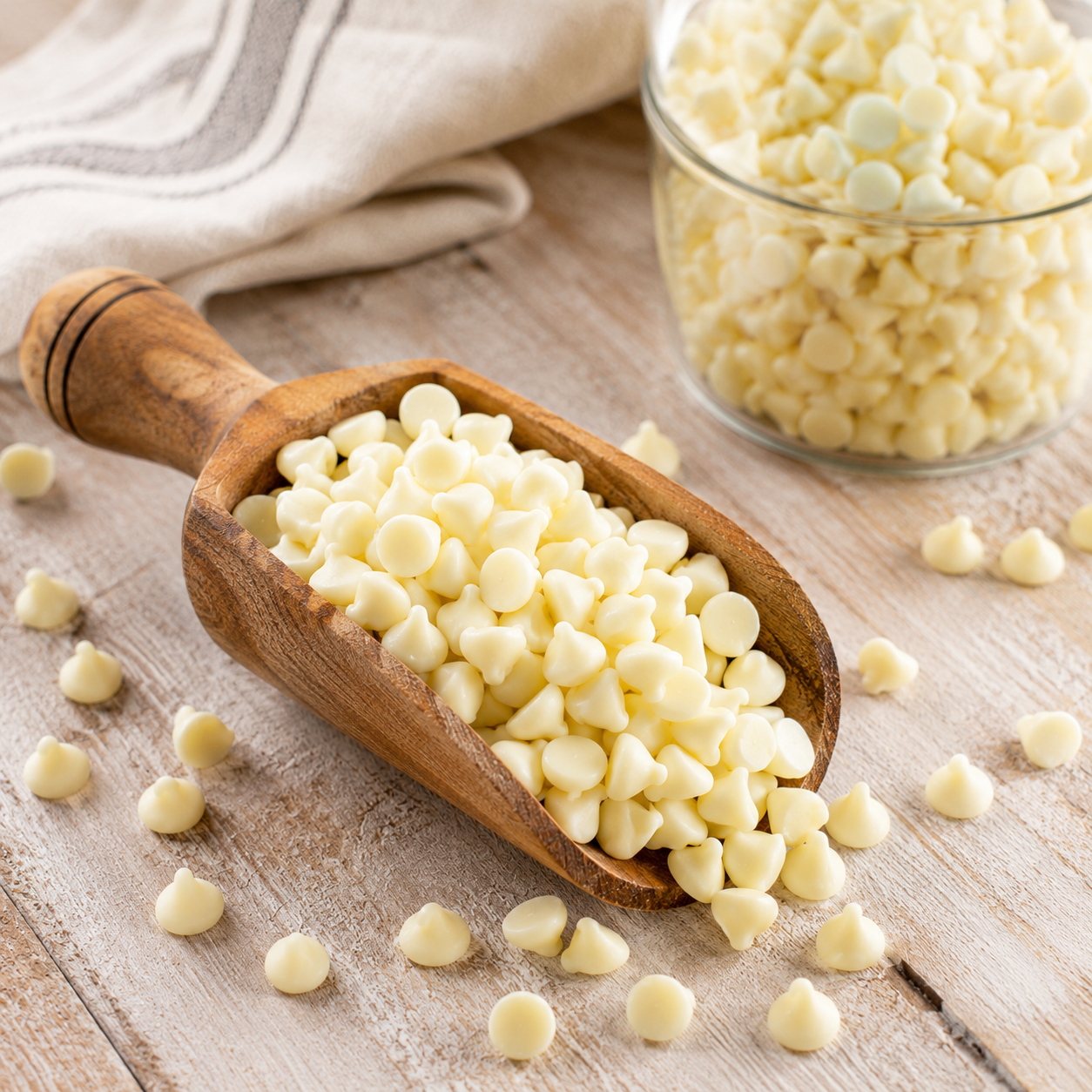 Bulk White Chocolate Chips 900g - Image 3
